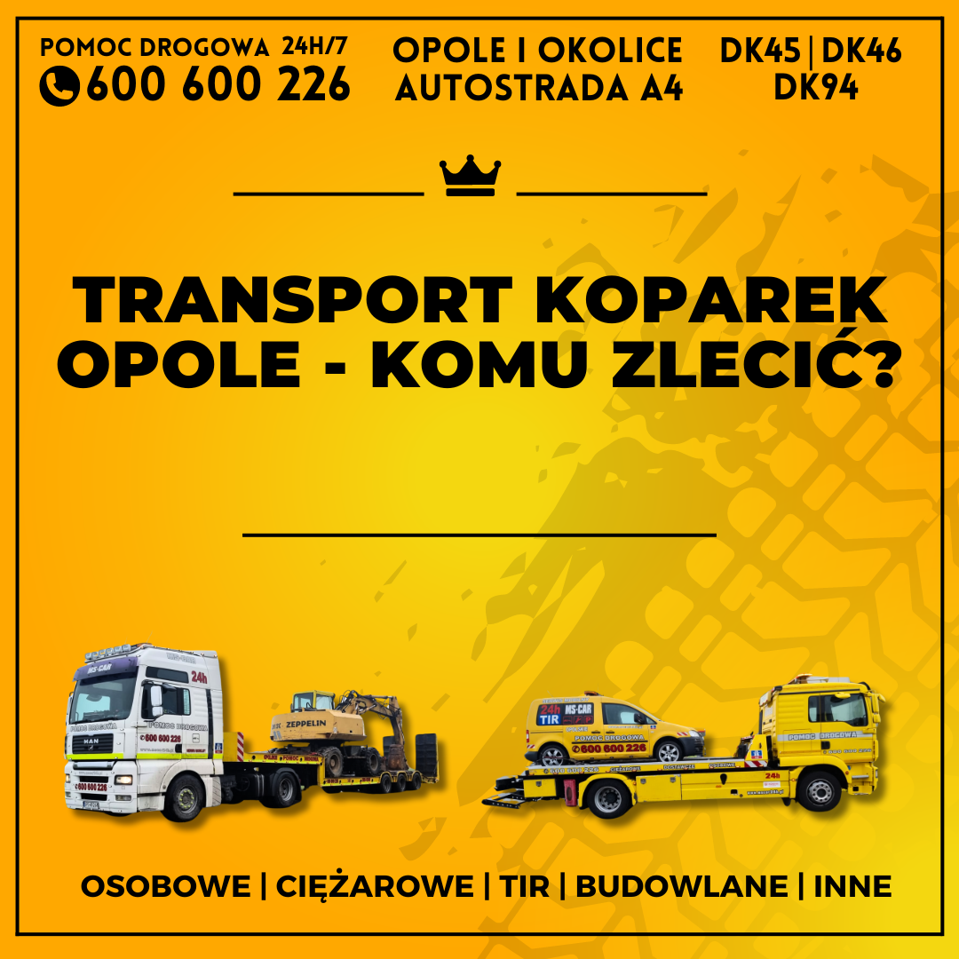 Transport koparek Opole – komu zlecić?